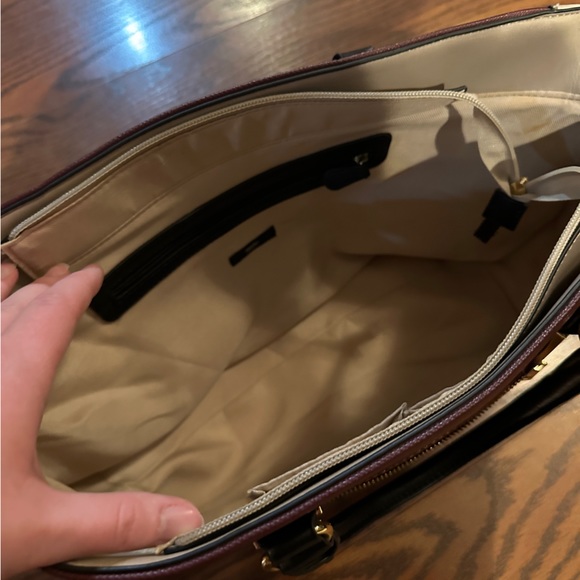 Burgundy Faux Leather Bag - Picture 3 of 5